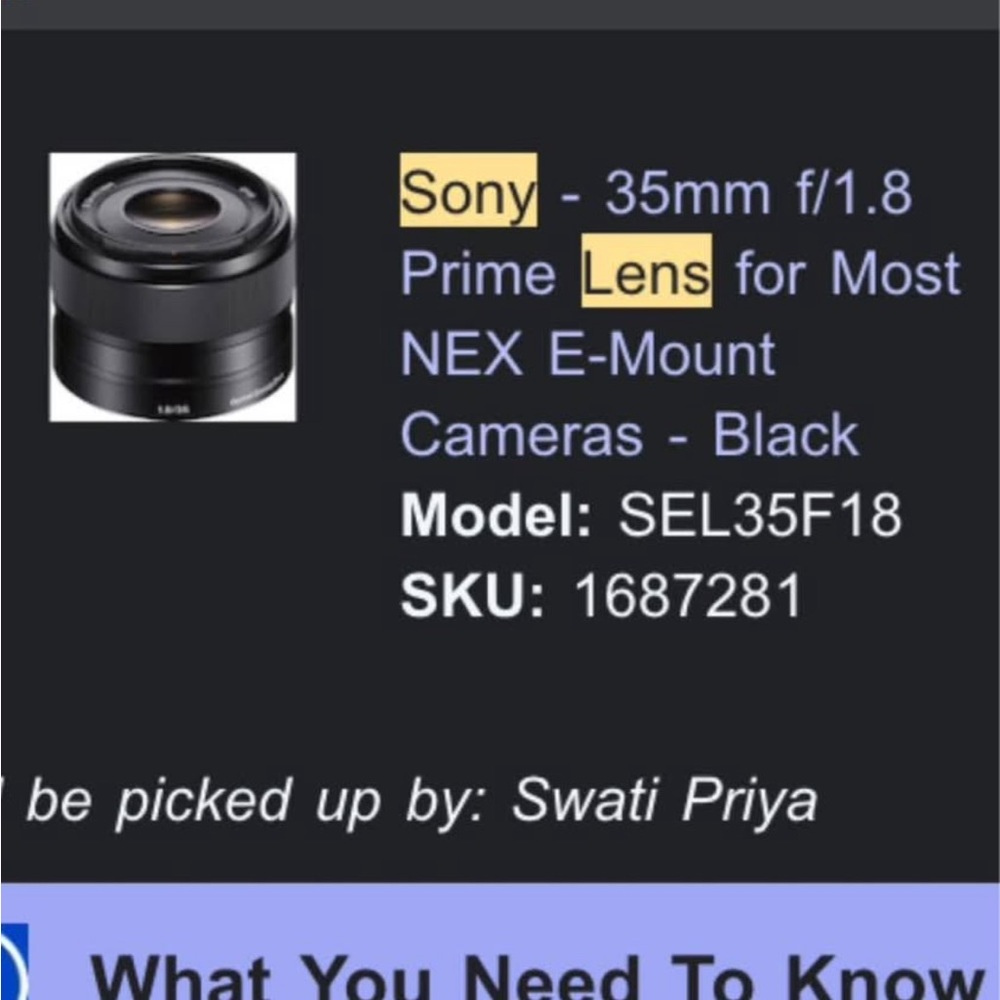 Unused Sony E-Mount 35mm f/1.8 Lens - Black / Not on sale - Picture 4 of 4